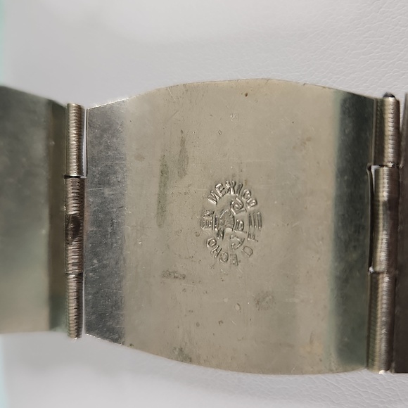 Vintage Taxco Mexico Sterling Panel Bracelet Abalone Mother of Pearl MOP - Picture 3 of 12